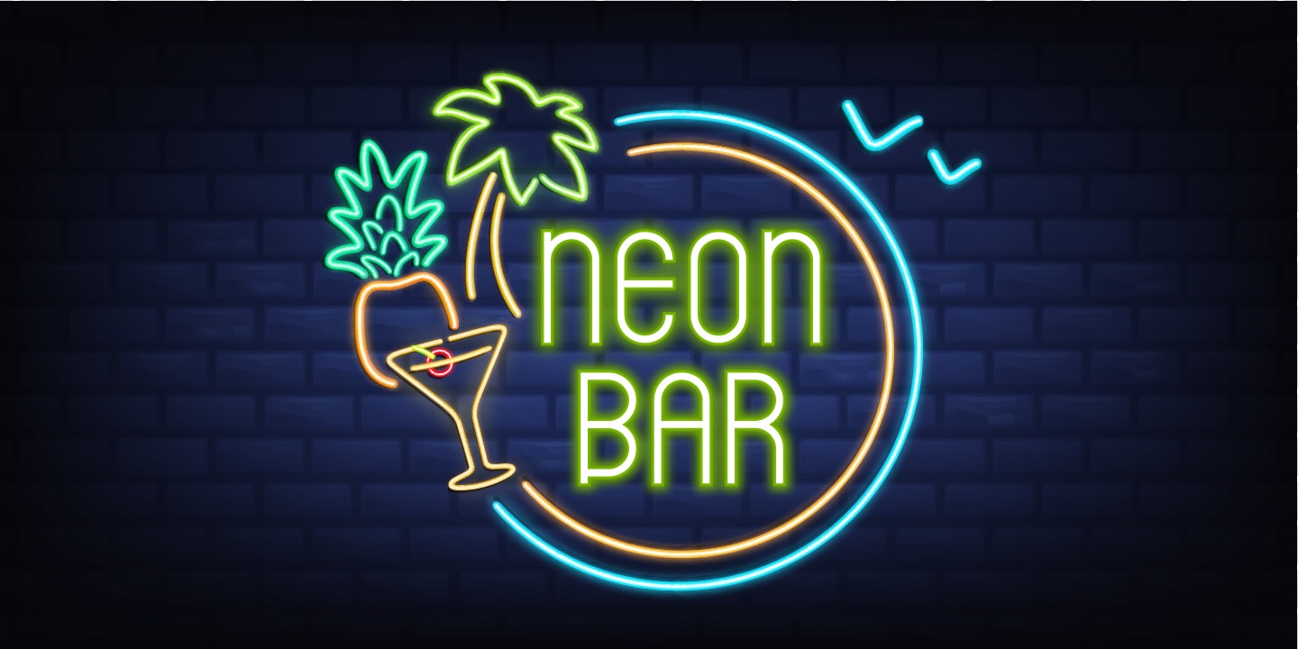 Beispiel einer Neon Bar-Schriftart #2